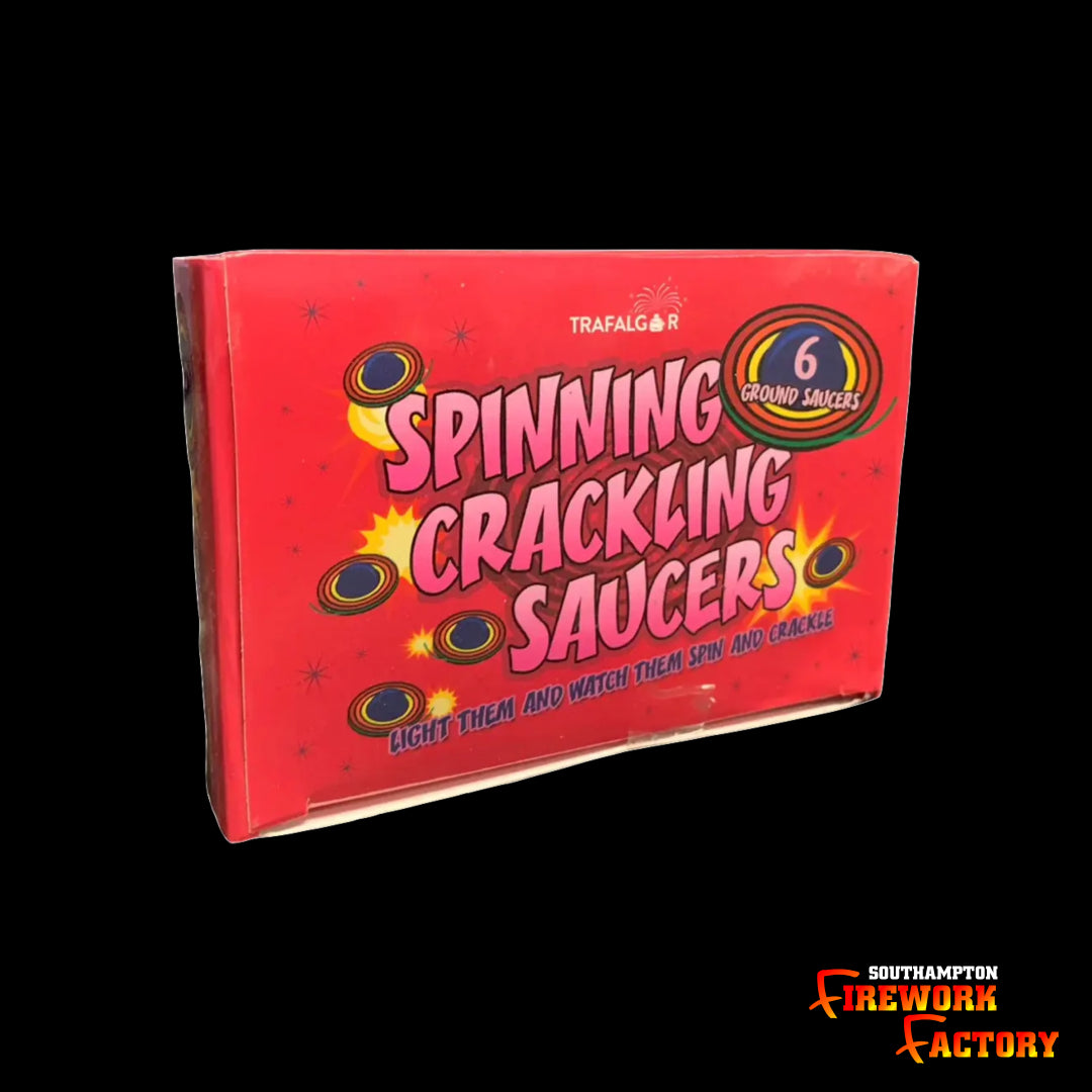 Spinning Crackling Saucers (6 pack)