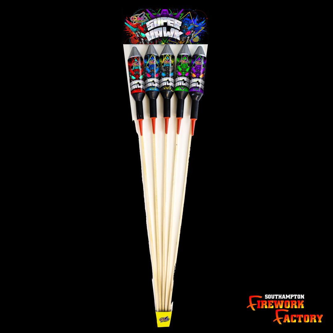 Super Hawk Rocket pack (5pc)pack.£25.00