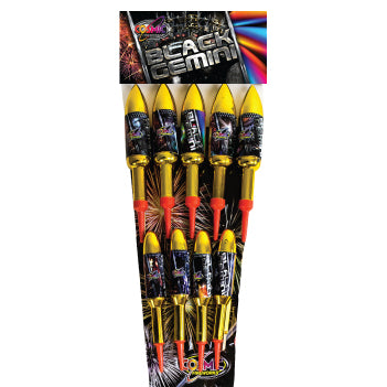 Black Gemini Rockets 9  Pack