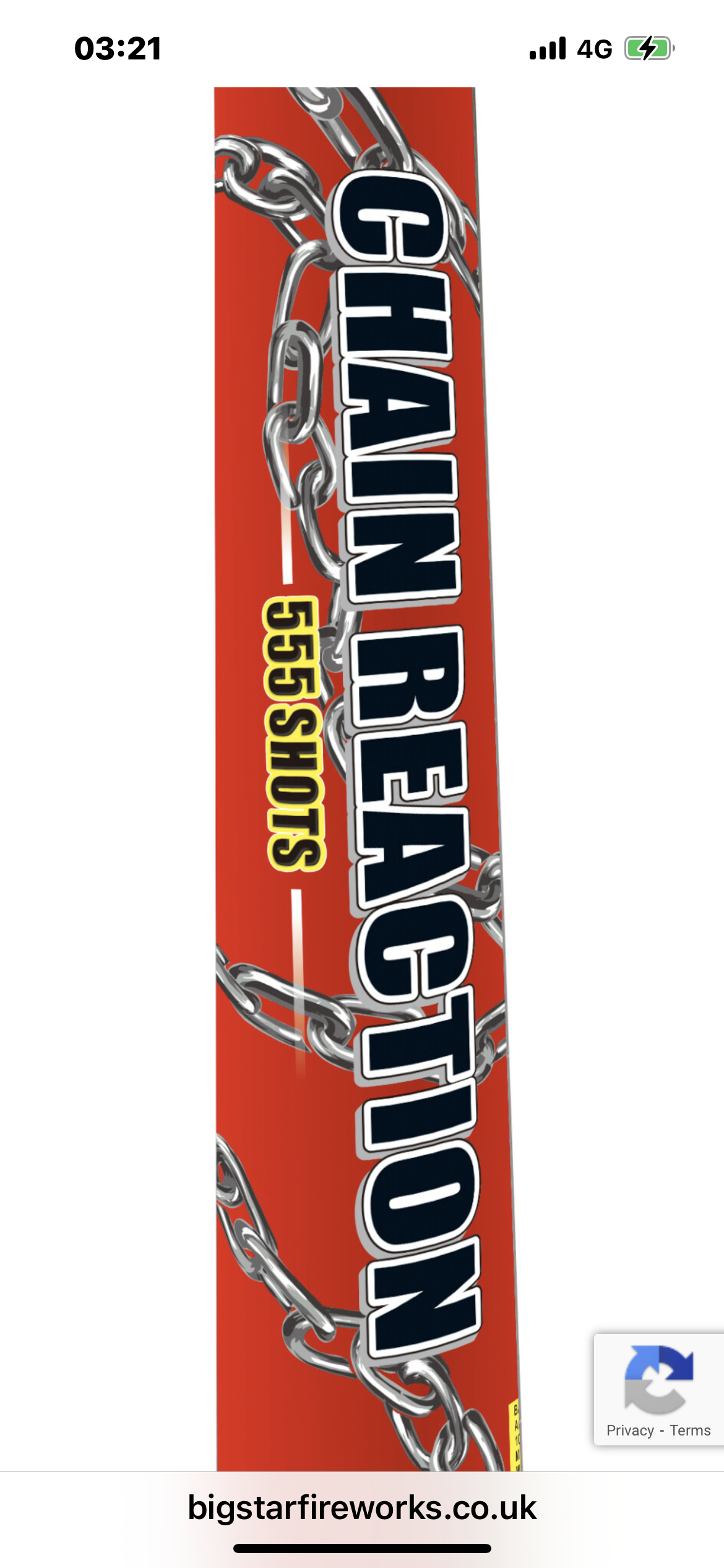 Chain reaction candle (555Shots) amazing £40.00 Roman candle