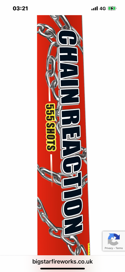 Chain reaction candle (555Shots) amazing £40.00 Roman candle