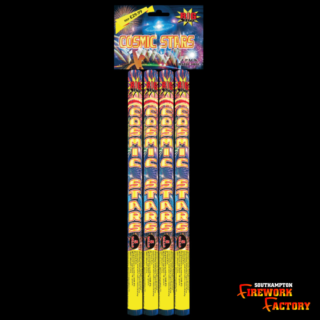 Cosmic Stars Roman Candles (4 Pack)