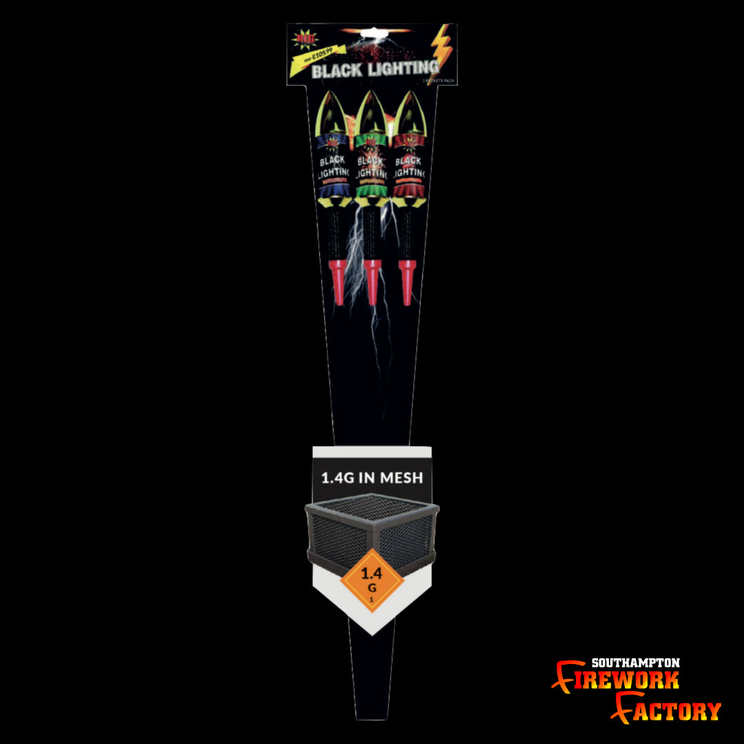 Black Lighting Rockets (3 Pack)