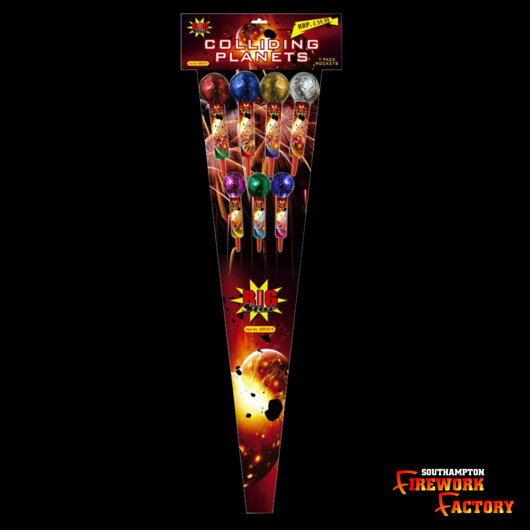 Colliding Planets Rockets (7 pack)