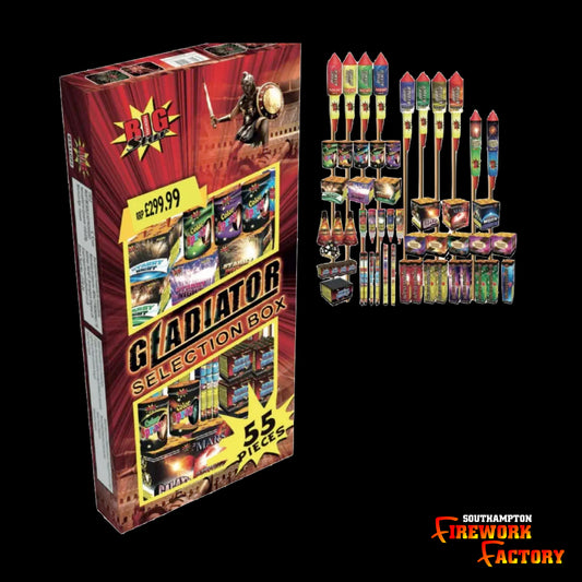 Gladiator Selection Box (55pc) family pack low noise