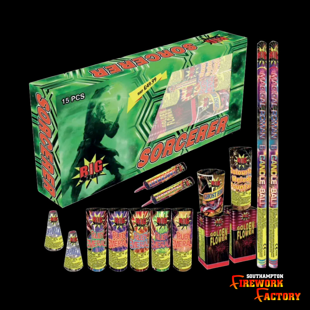 Soton Ff Sorcerer Selection Box (15pc) family pack – Southampton Firework Factory