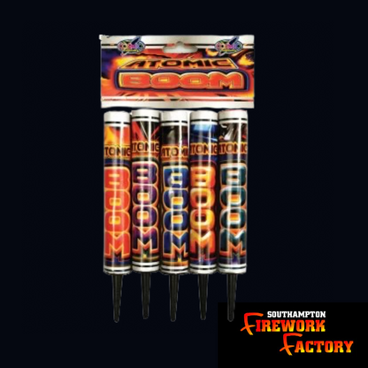 Atomic Boom Roman Candles (5pc)pack.£5.00