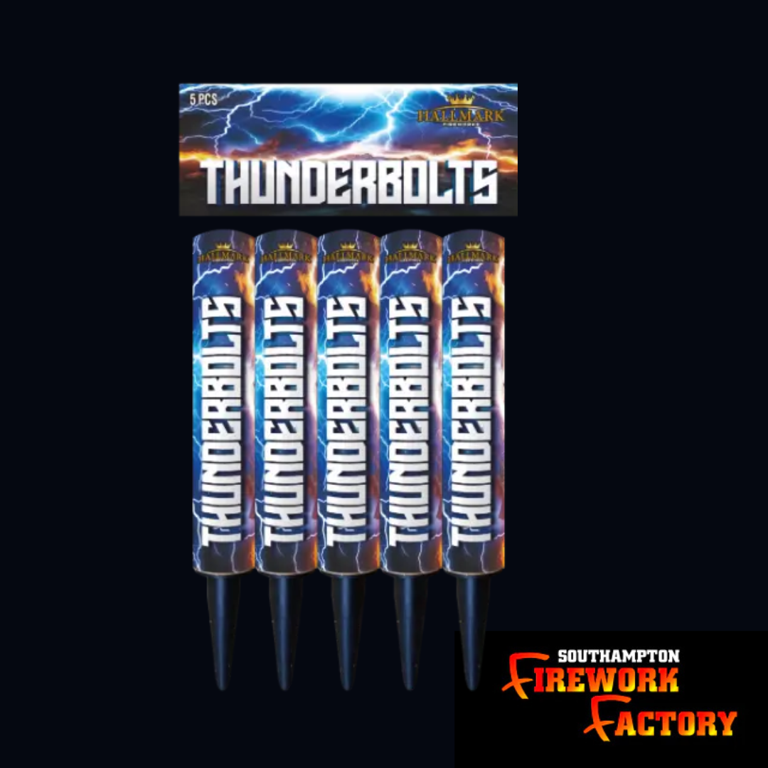 Thunderbolts  Roman Candles,  (5pc)pack, £10.00