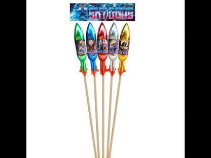 Sky Gods Rockets (5pc) pack . Are biggest  rockets £80.00 pack